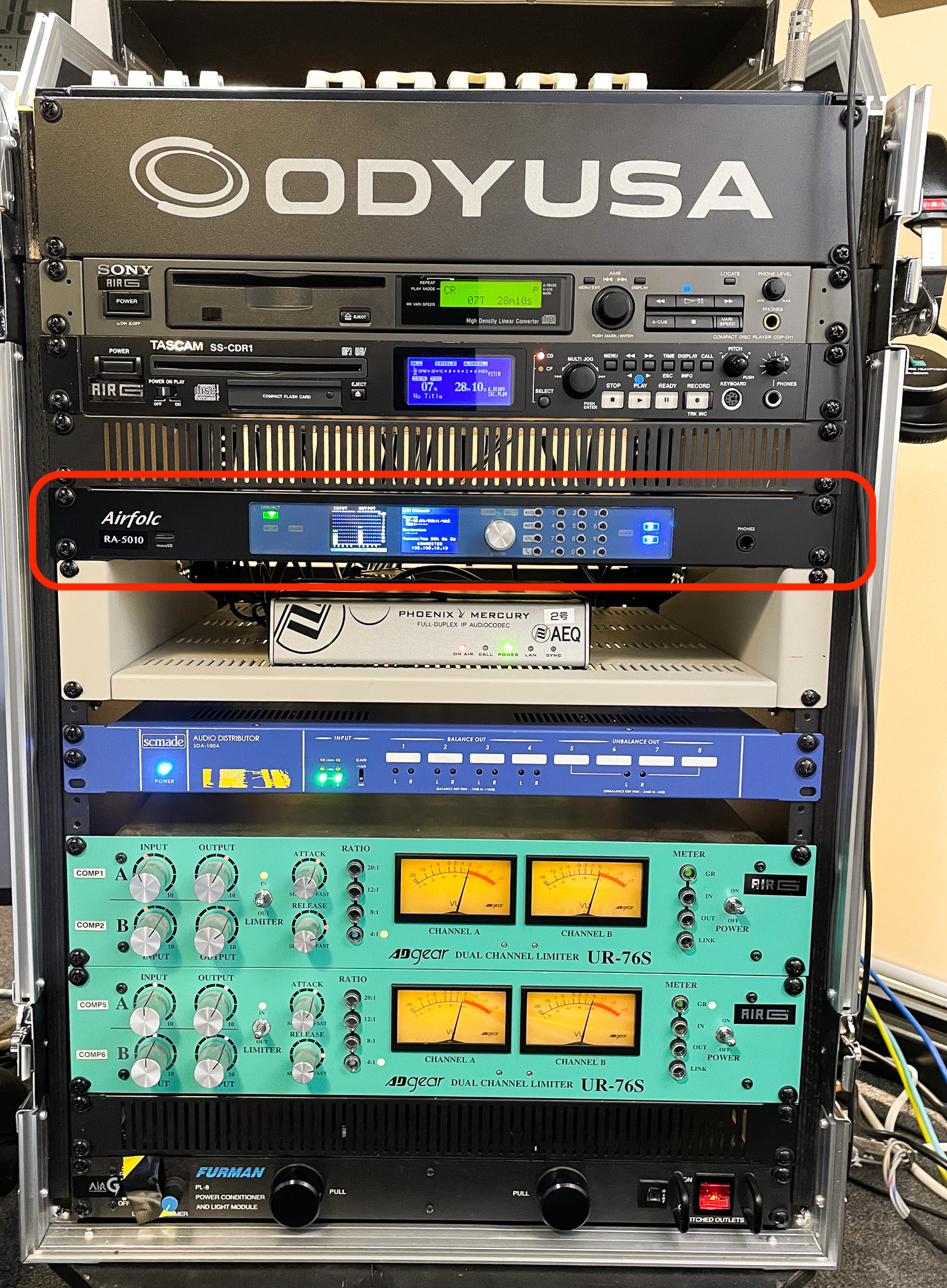 IMG_6072-3 エフエム北海道のF STUDIO(エフスタ)と本社間に音声コーデックRA-5010が導入されました